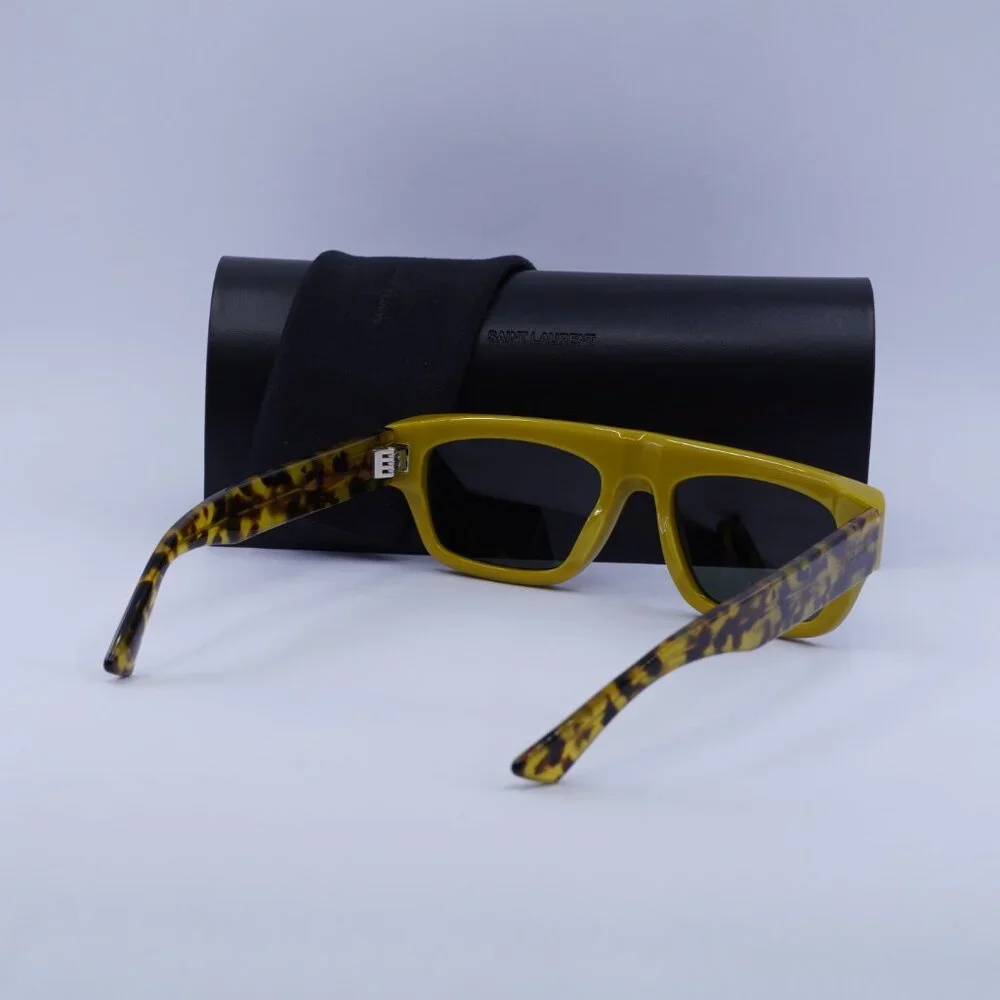 Saint Laurent SL762 004 Sunglasses Ochra/Spotted Havana Square Frame